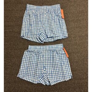 Colsie Women's Shorts Flannel Print Blue Small